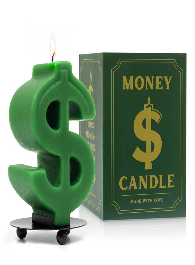 Anakz Money Candle for Wealth & Luck Manifestation - Funny Candles for Any Occasion - Vanilla Scented Candle for Spiritual Gifts - Decorative Candles with Metal Tray - Soy Wax Money Gift Ideas - Image 1